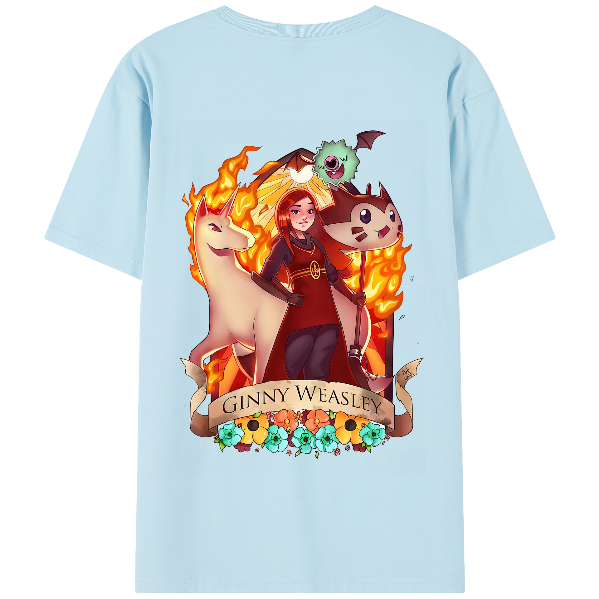 （画像用） Harry Potter ハリー・ポッターシリーズ 綿100％半袖Tシャツ（背面プリント）